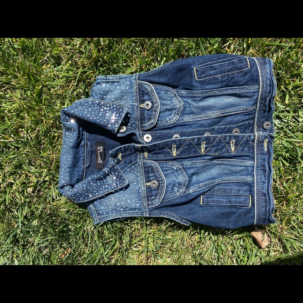 Denim Vest with Sparkles